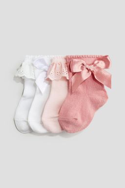 H&M - Girls Pink 4-Pack Socks
