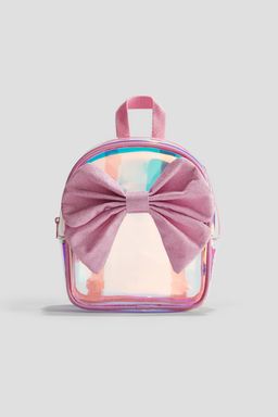 H&M - Girls Pink Iridescent Backpack With Applique