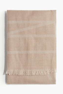 H&M - Women Beige Jacquard-Weave Scarf