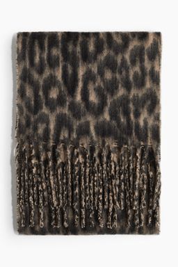 H&M - Women Beige Fringed Scarf