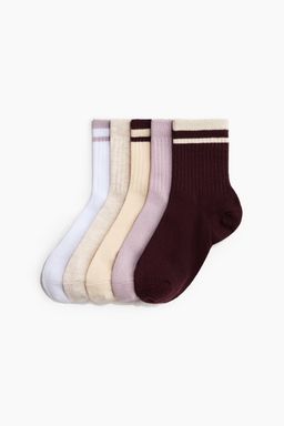 H&M - Boys And Girls Multi-Color 5-Pack Sports Socks With Drymove