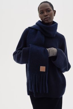 H&M - Women Blue Fluffy Scarf