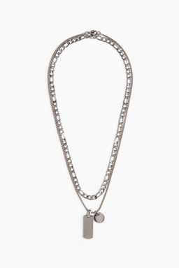 H&M - Men Silver 2-Pack Necklaces