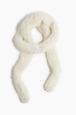 H&M - Women Beige Fluffy-Knit Scarf
