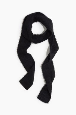 H&M - Women Black Fluffy-Knit Scarf