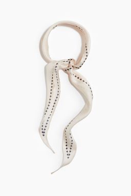H&M - Women White Diamond-Shaped Scarf