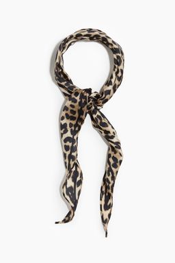 H&M - Women Beige Diamond-Shaped Scarf