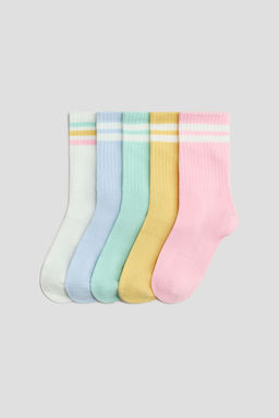 H&M - Girls White 5-Pack Socks