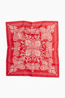 H&M - Women Red Patterned Cotton Scarf