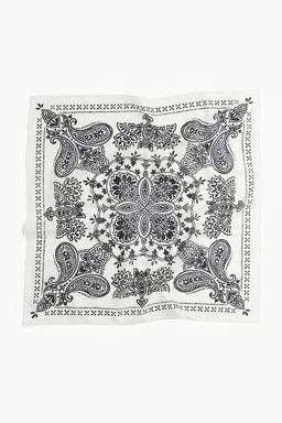 H&M - Women White Patterned Cotton Scarf