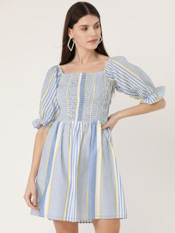 Twenty Dresses by Nykaa Fashion - Multi-Color Stripe In Color Dress