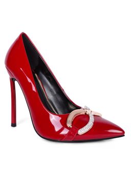 Rag & Co - Embellished Red Pumps