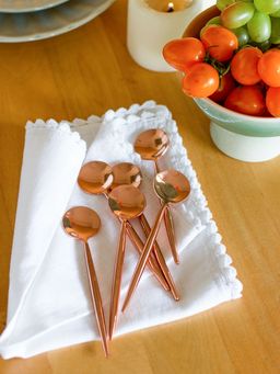 The Wishing Chair - Perfect Kitchen Dessert Spoon-Rose Gold (Set of 6)