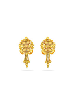 Candere by Kalyan Jewellers - 22K Yellow Gold Lightweight Stud Earrings