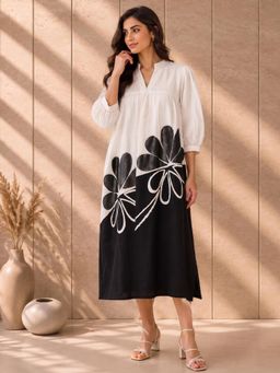 AADVIKA - Multicolor Floral Hand Painted Dress