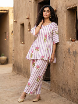 Mabish By Sonal Jain - Women Cotton Floral Multi-Color Co-Ord Set