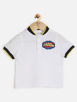 One Friday - Fashion Casual Boys Cotton Printed Off White T-Shirts