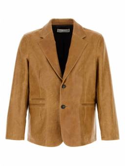 Our Legacy - Brown Leather Opening Blazer