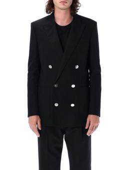 BALMAIN - Black Peaked Lapel Blazer