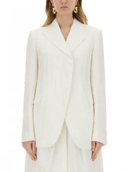 Sportmax - White Notched Lapel Blazer