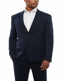 OFF-WHITE - Navy Blue Notched Lapel Blazer