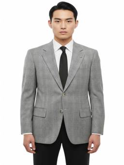 Corneliani - Grey Notched Lapel Blazer