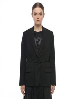 Stella McCartney - Black Solid Shawl Lapel Blazer