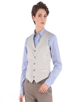 Corneliani - White Solid V Neck Blazer