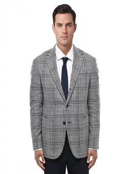 Corneliani - Grey Notched Lapel Blazer