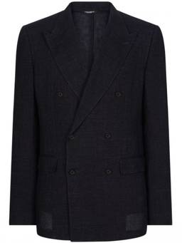 Dolce&Gabbana - Navy Blue Double Breasted Blazer