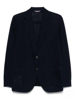 Circolo 1901 - Dark Blue Cotton Single-breasted Blazer