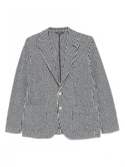 Circolo 1901 - Dark Blue Striped Cotton Blazer