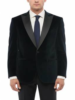 Corneliani - Black Peaked Lapel Blazer