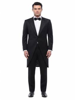 Corneliani - Black Peaked Lapel Blazer
