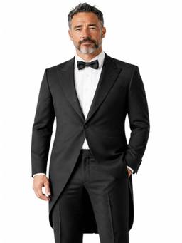 Corneliani - Black Peaked Lapel Blazer