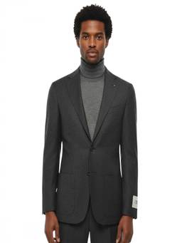 Corneliani - Dark Grey Notched Lapel Blazer