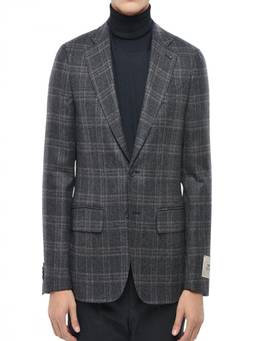 Corneliani - Charcoal Grey Plaid Blazer