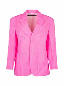 JACQUEMUS - Fuchsia Single Breasted Blazer
