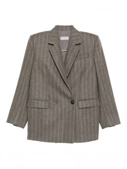 Alberto Biani - Brown Notched Lapels Breasted Blazer