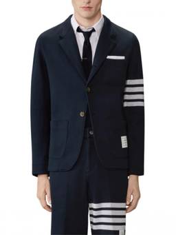 Thom Browne - Navy Blue Notched Lapel Blazer