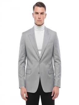 DIOR - Grey Peaked Lapel Blazer