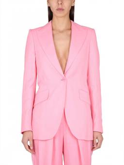Stella McCartney - Pink Solid Notched Lapel Blazer