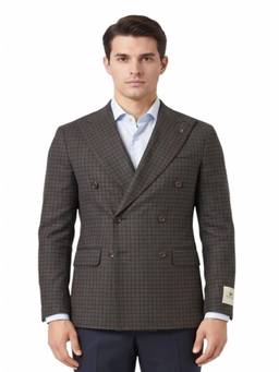 Corneliani - Brown Double Breasted Blazer