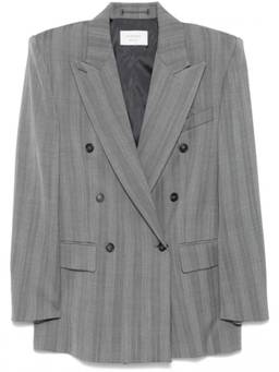 Sportmax - Grey Double-Breasted Blazer