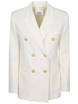Erika Cavallini Semi-Couture - White Twill Alberta Blazer