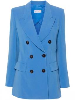 Alberto Biani - Blue Double-breasted Cady Blazer
