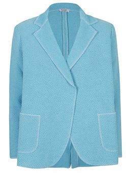 Base - Sky Blue Knitted Blazer