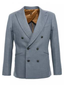 Maurizio Miri - Light Blue Notched Lapel Blazer