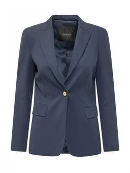 Pinko - Blue Solid Peaked Lapel Blazer