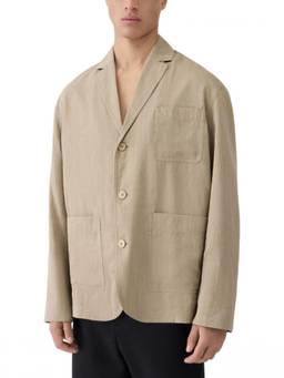 JACQUEMUS - Beige Notched Lapel Blazer